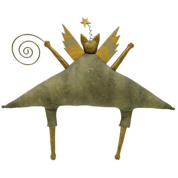 Whimsical Folk Art Christmas Angel Dog, PRE-OWNED - Picture 3 of 4